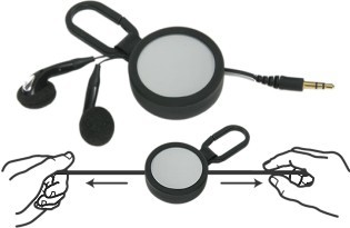 אוזניות יו-יו עם כבל נמתח