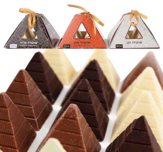 מארז שוקולד בעיצוב פירמידה