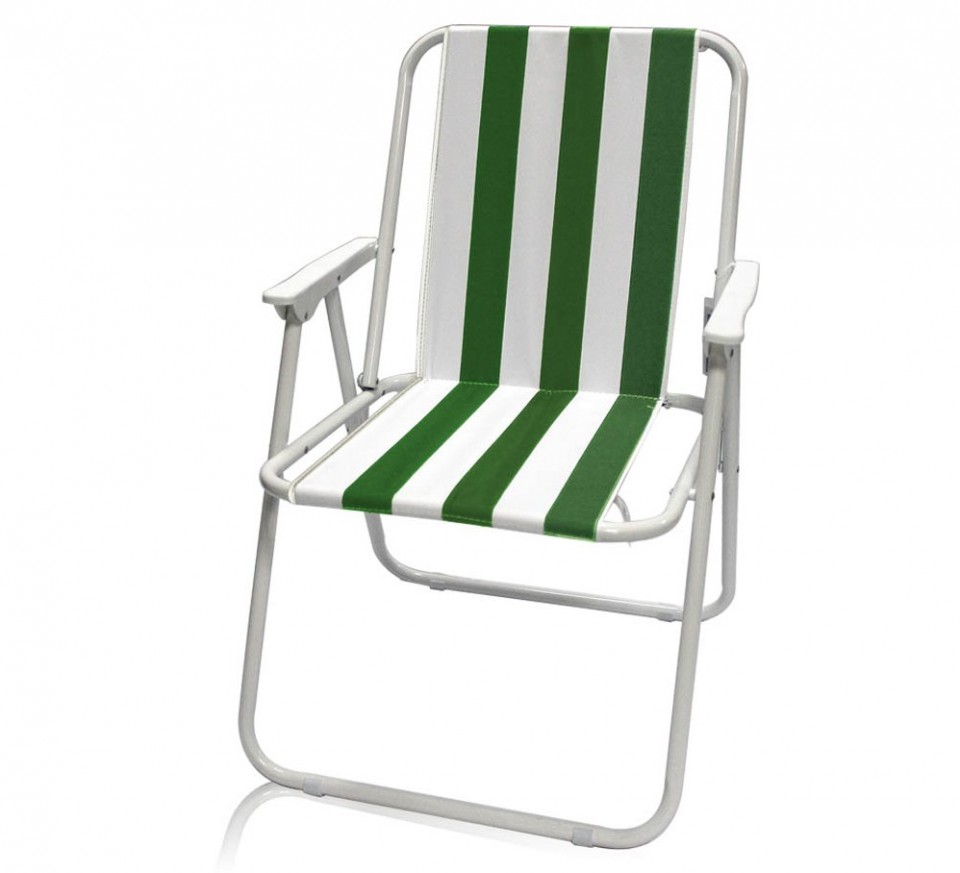 כיסא מתקפל לים במראה קלאסי - ירוק