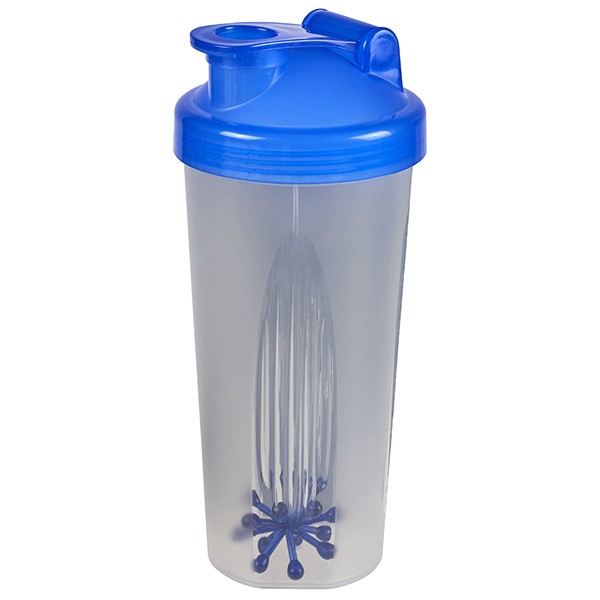 בקבוק שייקר בעיצוב ספורטיבי צבעוני - כחול